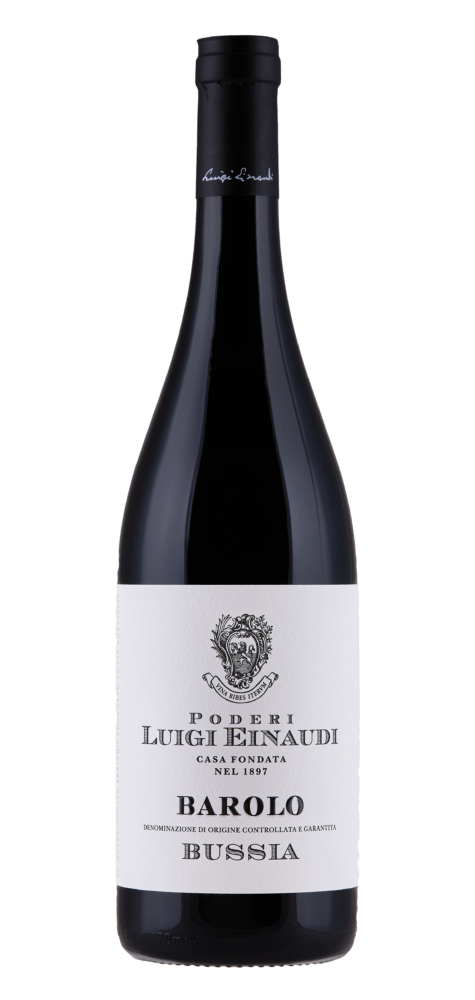 Bottle of Barolo wine with white label