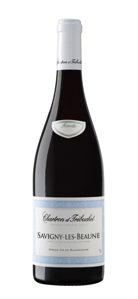 Bottle of Savigny-les-Beaune red wine