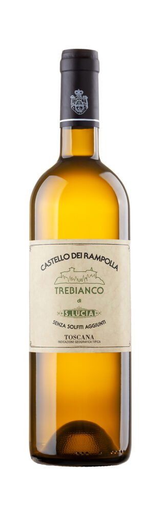 Bottle of Italian Trebianco white wine