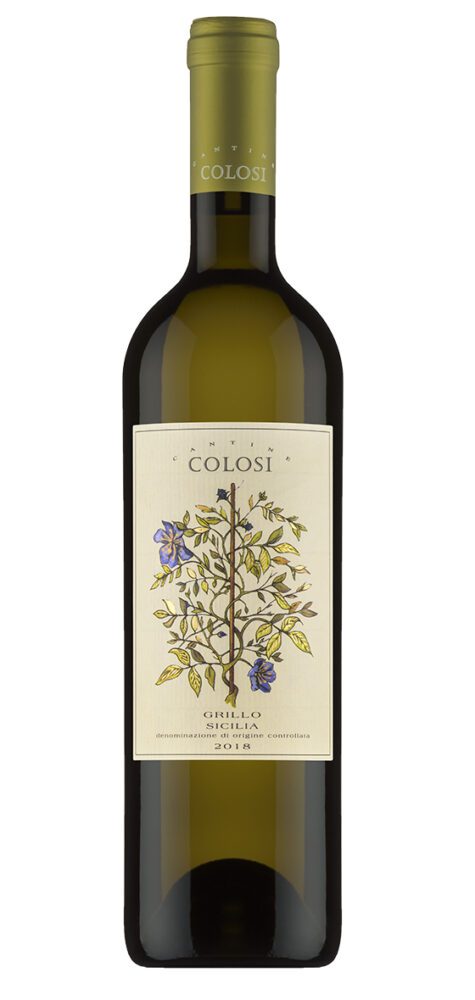 Bottle of Colosi Grillo Sicilia white wine