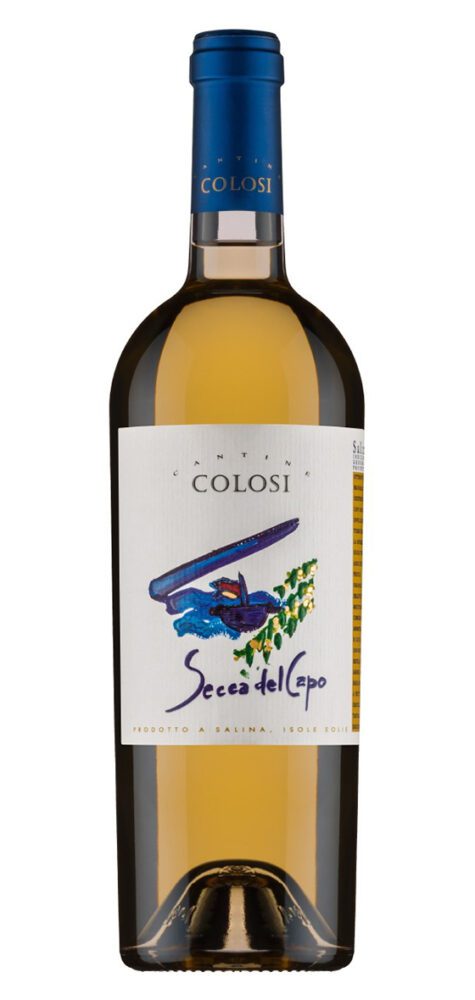 Bottle of Colosi white wine
