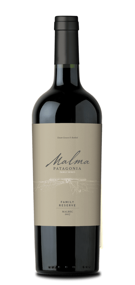 Bottle of Malma Patagonia Malbec wine