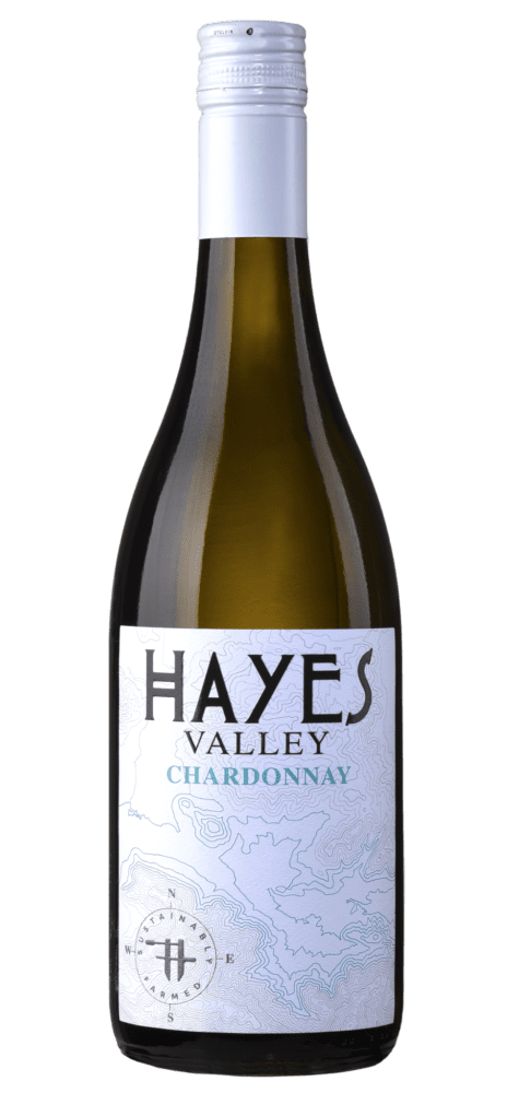 Bottle of Hayes Valley Chardonnay wine