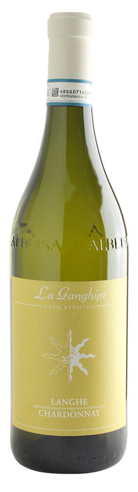 Bottle of Langhe Chardonnay wine