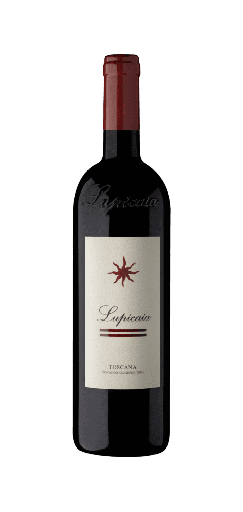 Bottle of Tuscan red wine