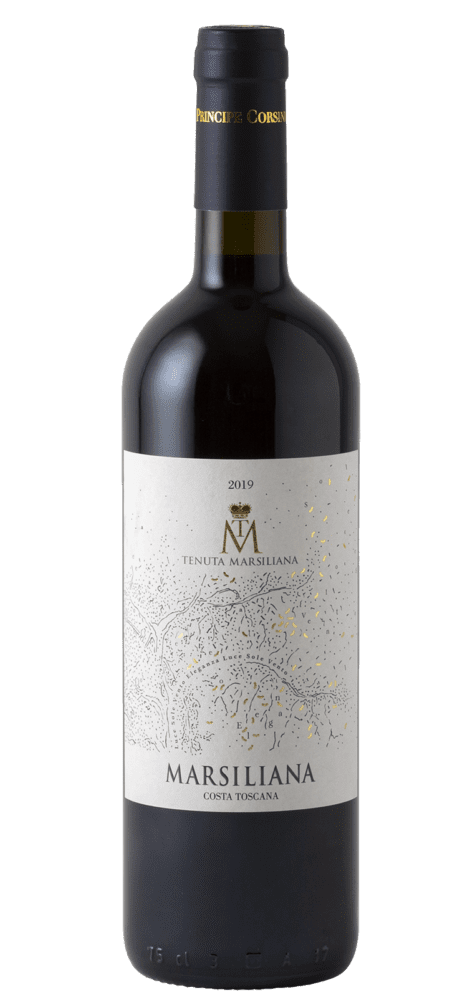 Bottle of Marsiliana red wine
