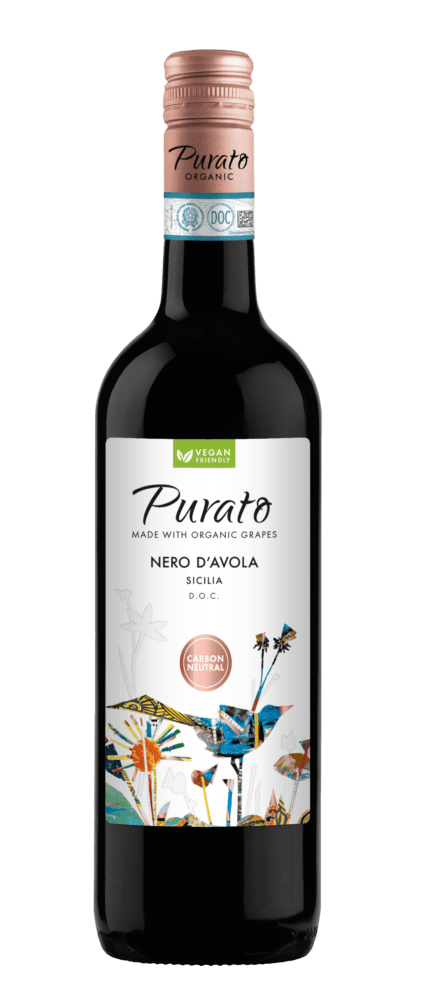 Carbon neutral Purato Nero d'Avola bottle