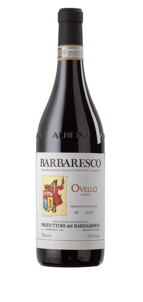 Barbaresco Ovello red wine bottle