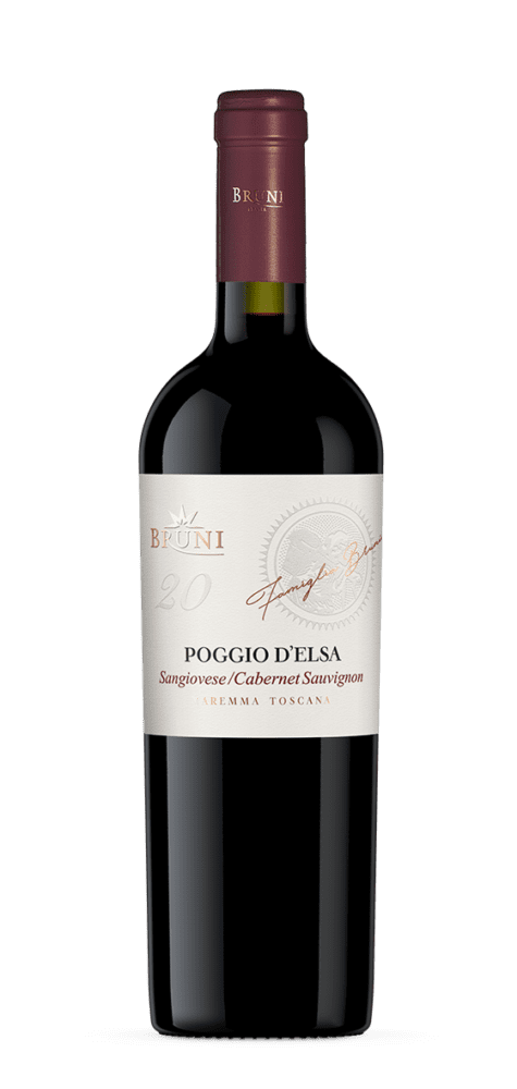 Bottle of Poggio D'Elsa red wine