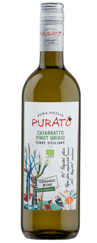 Bottle of Purato Catarratto Pinot Grigio wine