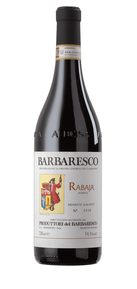 Barbaresco Rabajà red wine bottle