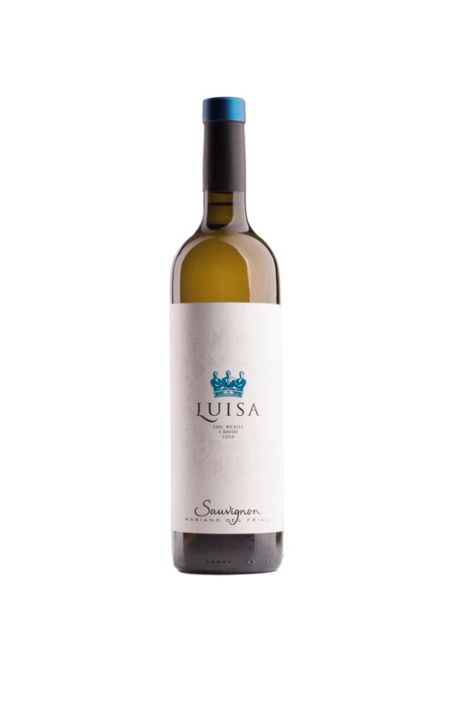 White wine bottle with Luisa label