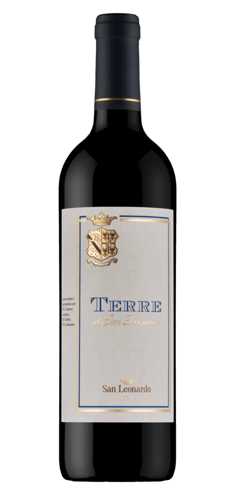 Bottle of San Leonardo red wine