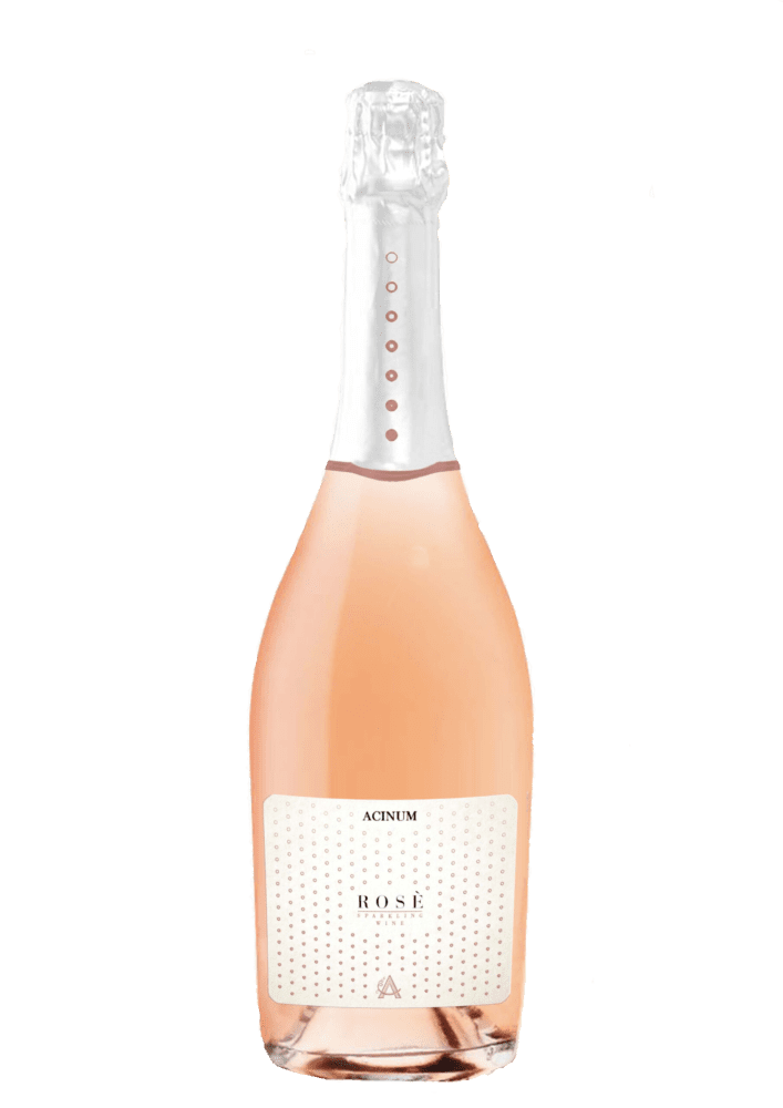 Bottle of rosé sparkling wine