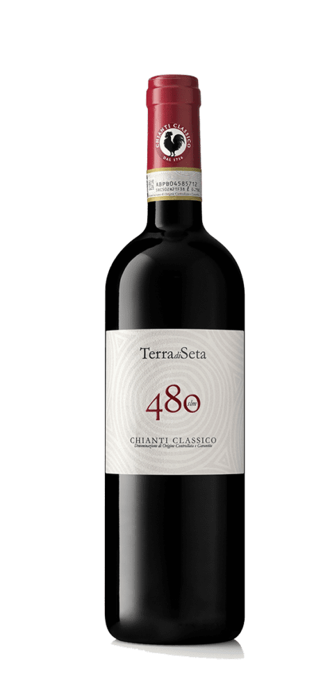 Bottle of Terra di Seta 480 red wine