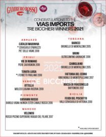 Vias Imports 2021 wine award winners list.