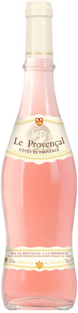 Bottle of Le Provençal rosé wine