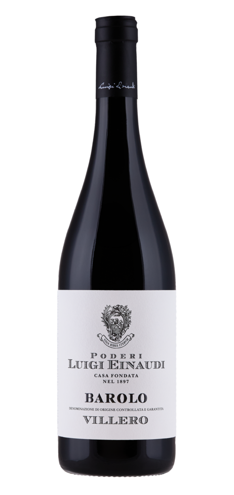 Barolo wine bottle with white label