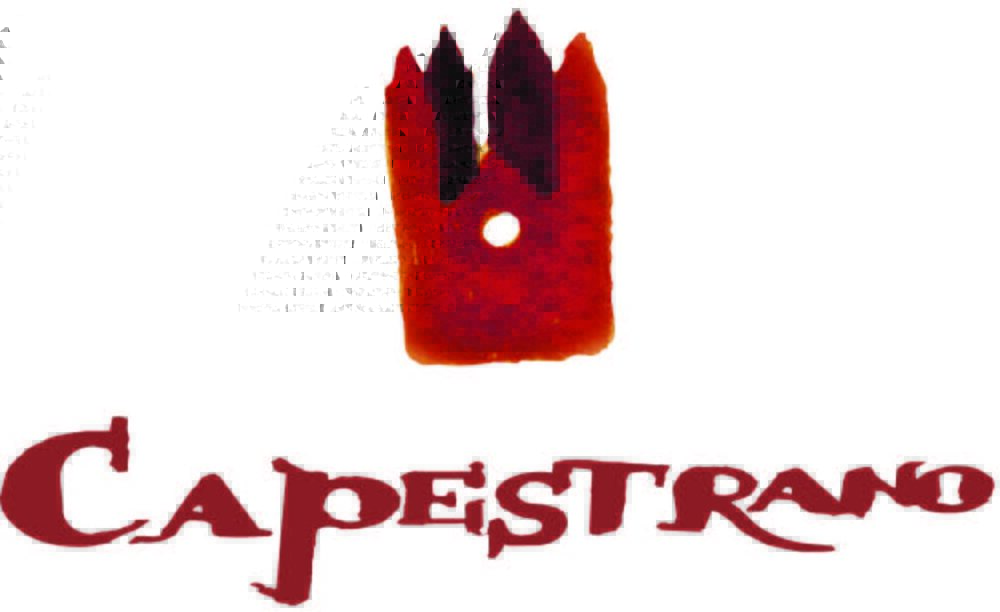 Red Capestrano logo with abstract symbol