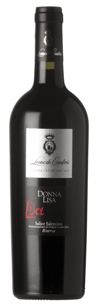 Wine bottle with Donna Lisa label