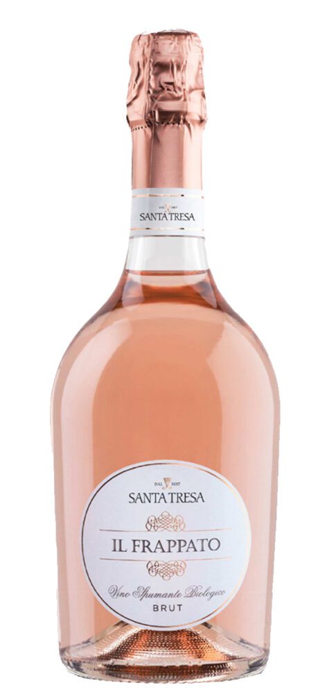 Rosé sparkling wine bottle