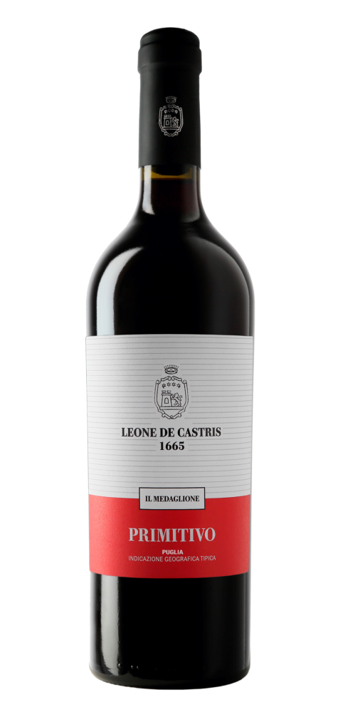 Bottle of Primitivo red wine