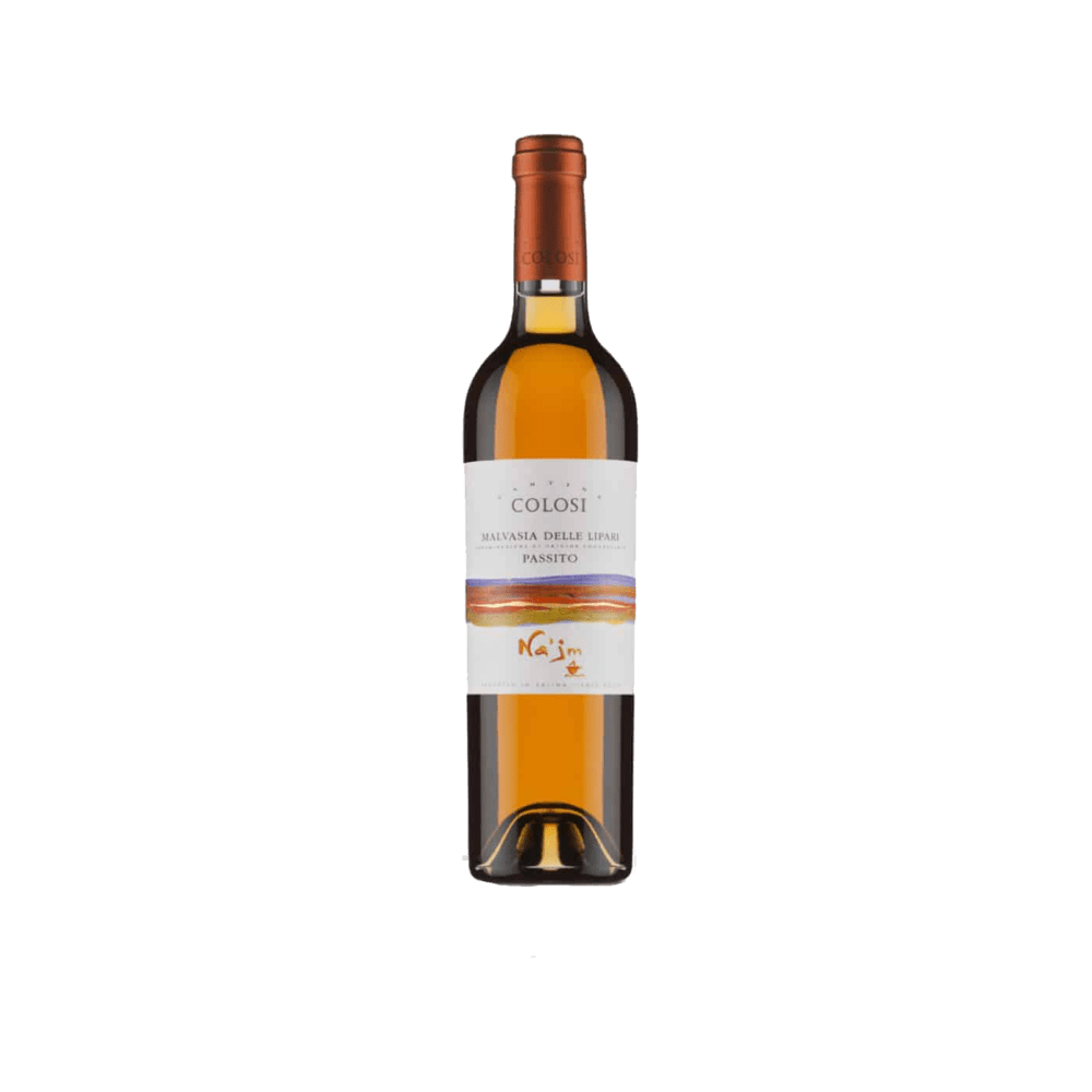 Bottle of Colosi Malvasia sweet wine