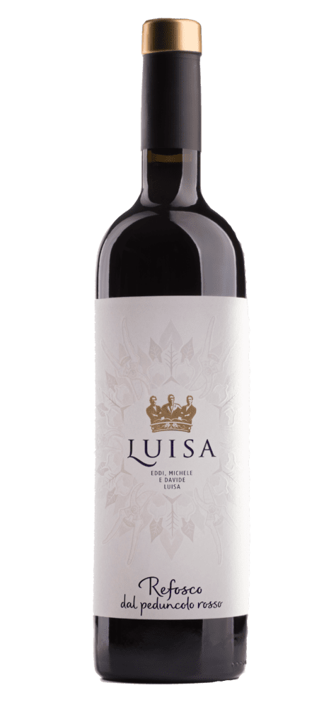 Bottle of Luisa red wine