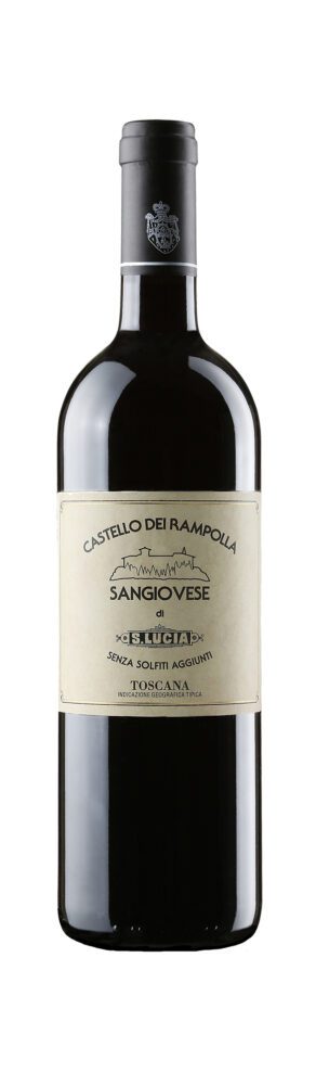 Bottle of Sangiovese red wine